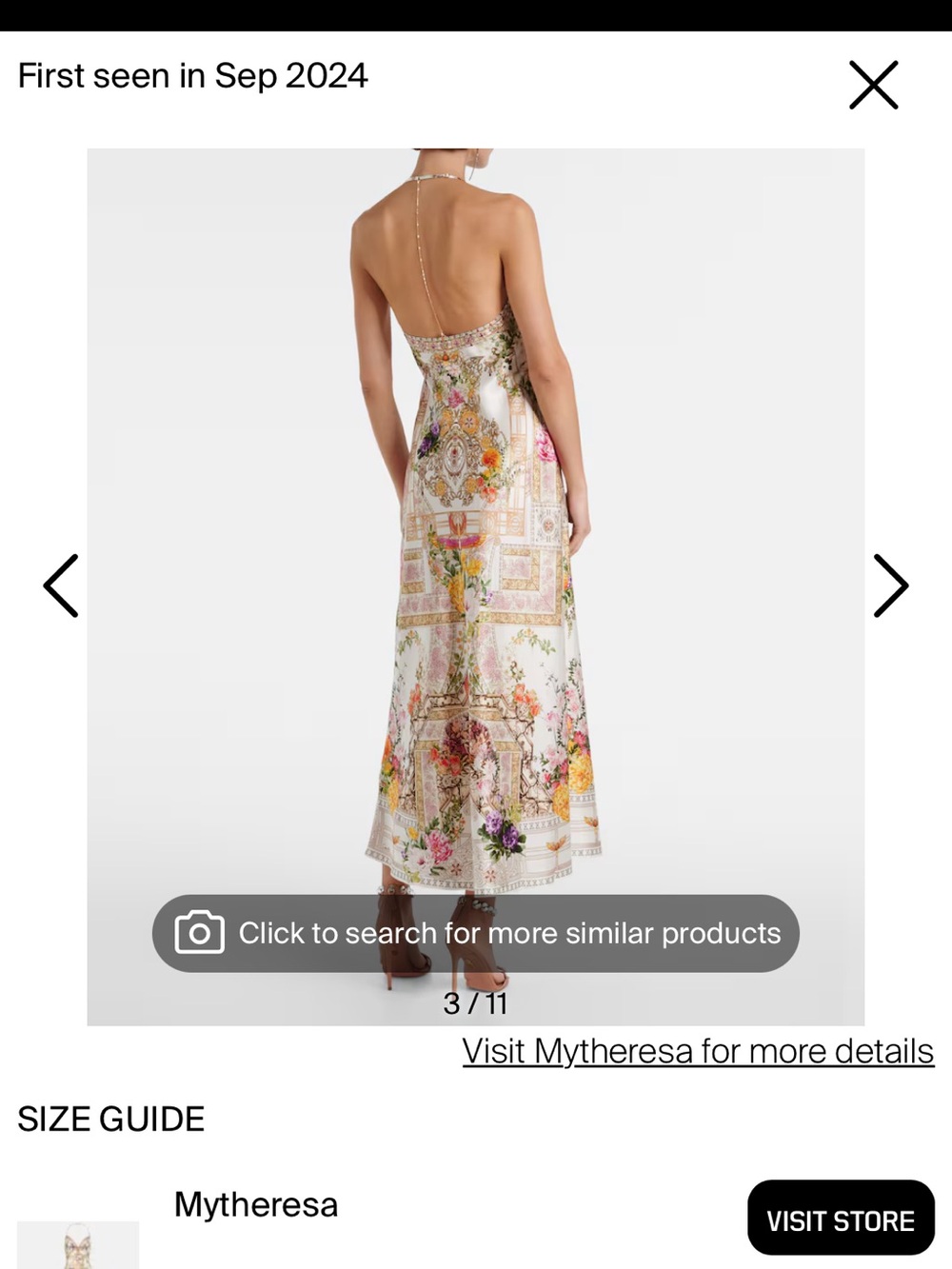 Camilla Egyptian Rose, chain detail Silk Maxi Dress - Picture 5 of 8